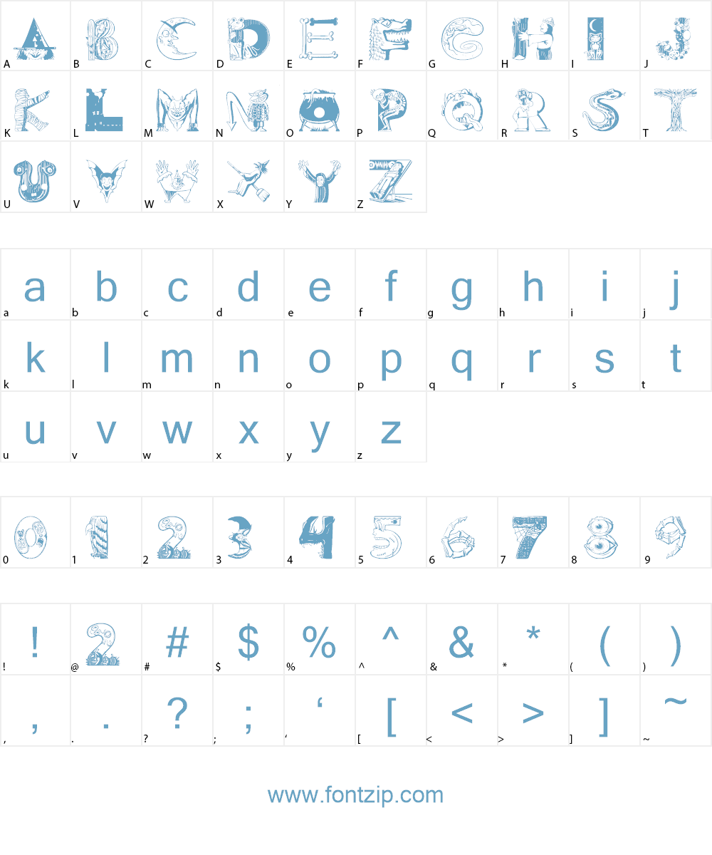 101! 'Ween Font Character